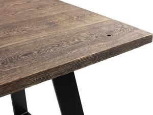 Nordic Design Masivní dubový jídelní stůl Hof 180x90 cm s černou podnoží