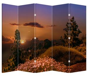 Paraván - Příroda se západem slunce (210x170 cm)