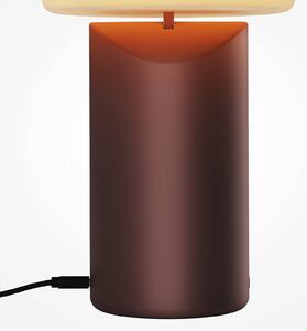 Maytoni LED stolní lampa na baterie Topo, červená, výška 20 cm, kov, stmívač, stmívatelný, Červená, Obývací pokoj / jídelna, kov, Moderní