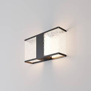 Maytoni Venkovní nástěnné svítidlo Floeva, černé, šířka 37 cm, IP65, E27, stmívatelný, Černá, kov, Moderní