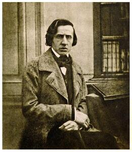 Bisson Freres Studio, - Obrazová reprodukce Frédéric Chopin, 1849, (35 x 40 cm)