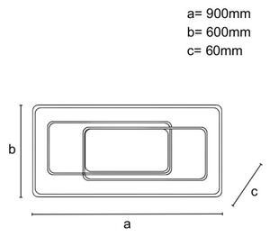 LED Stmívatelné stropní svítidlo LED/160W/230V 3000-6500K + dálkové ovládání