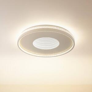 Globo LED stropní svítidlo Shirley, písková barva, Ø 51 cm, stmívatelné, stmívatelný, Krémová / jantar, Obývací pokoj / jídelna, kov