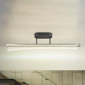 Globo LED stropní svítidlo Malinda, čiré/antracitové, délka 81 cm,, Čirá / transparetní, Obývací pokoj / jídelna, Plast