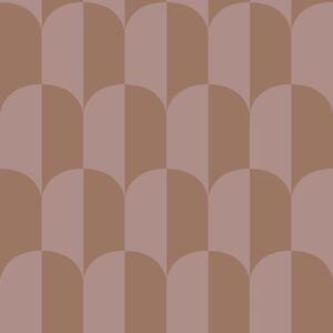 Tapeta s ArtDeco vzorem, hnědá, hnědo-fialová, 131235, Color Pop, Esta Home