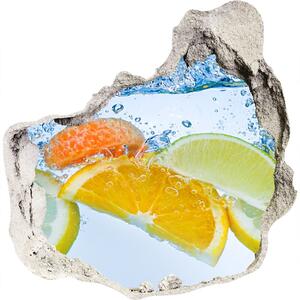 Nálepka 3D díra Citrusy pod vodou nd-p-61997727
