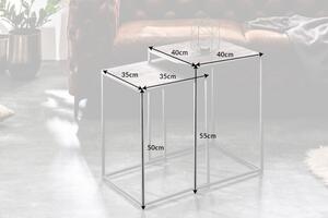 2SET konferenční stolek ELEMENTS stříbrno-černý Nábytek | Obývací pokoj | Konferenční stolky | Všechny konferenční stolky