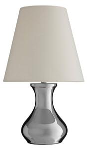 Krémová/ve stříbrné barvě kovová stolní lampa s textilním stínidlem (výška 36 cm) Nell – Premier Housewares