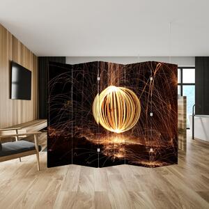 Paraván - Světelné koule (210x170 cm)