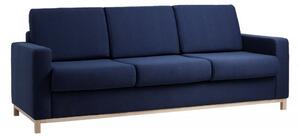 Nordic Design Tmavě modrá látková třímístná rozkládací pohovka Skandi 215 cm