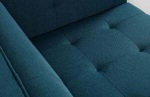Nordic Design Modrá látková třímístná rozkládací pohovka Tomm 208 cm
