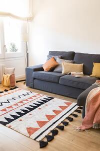 Pratelný koberec tecalzo 120 x 160 cm oranžový