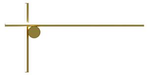 Flos F1811044 Coordinates W2, nástěnné svítidlo, anodizovaná champagne, 24W 2700K