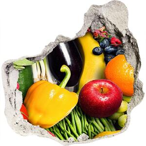 Nálepka 3D díra Zelenina a ovoce nd-p-63317854