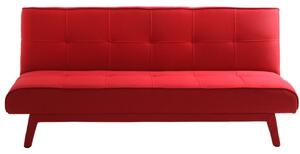Nordic Design Červená látková rozkládací pohovka Modena 178 cm