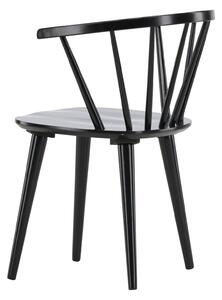 Jídelní židle Bobby, 2ks, černá, 53x55x76