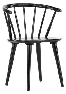 Jídelní židle Bobby, 2ks, černá, 53x55x76