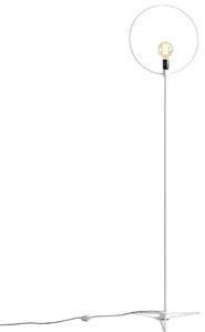 Nordic Design Bílá kovová stojací lampa Wheel