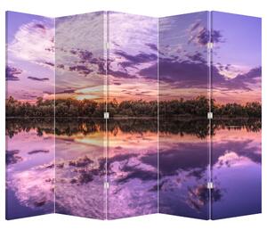 Paraván - Fialové nebe (210x170 cm)