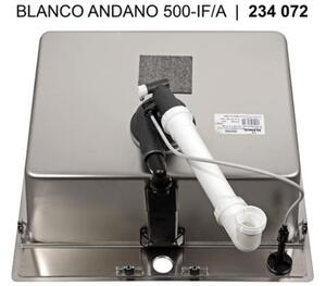 Nerezový dřez Blanco Andano 500 IF/A InFino Nerez hedvábný lesk