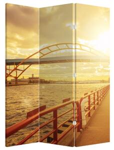 Paraván - Most se západem slunce (126x170 cm)