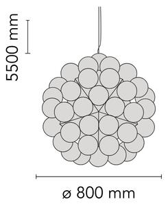 Flos F7431000 Taraxacum 88 S1, designový lustr, 60x28W E27, průměr 80cm