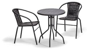 House 5 Balkonová sestava BISTRO SET 2+1 černá