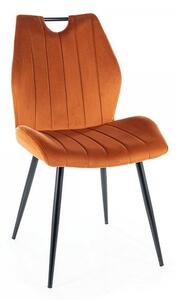 Jídelní židle Arco Velvet, oranžová / černá