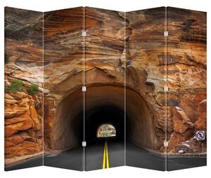 Paraván - Tunel ve skále (210x170 cm)