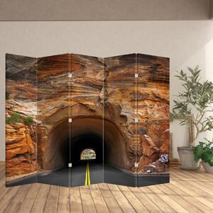 Paraván - Tunel ve skále (210x170 cm)