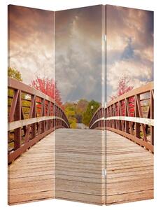 Paraván - Dřevěný most (126x170 cm)