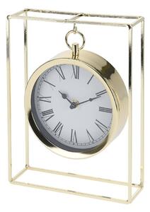 DekorStyle Stolní kovové hodiny 25 cm zlaté