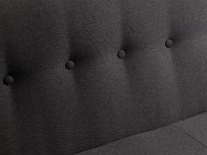 Nordic Design Tmavě šedá látková třímístná pohovka Margona 180 cm