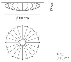 Axolight Muse, designové svítidlo z bílého textilu, 3x70W, prům. 80cm