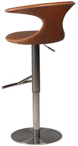​​​​​Dan-Form Hnědá kožená barová židle DAN-FORM Flair 50-75 cm