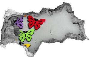 Díra 3D fototapeta nálepka Barevní motýli nd-b-128188702