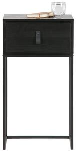 Hoorns Černý borovicový odkládací stolek Tason 40x35 cm