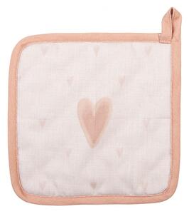 Kuchyňská chňapka / podložka pod hrnec se srdcem a domečky Home Sweet Home – 20x20 cm