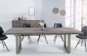 Moebel Living Šedý masivní jídelní stůl Holz 200x100 cm