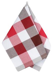 BELLATEX Kuchyňská utěrka 1 ks Kostka červená, bílá 50x70 cm