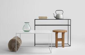 Nordic Design Bílý kovový konferenční stolek Moreno 80 x 80 cm