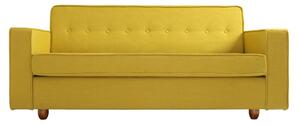 Nordic Design Kurkumově žlutá látková třímístná pohovka Tracy 210 cm