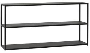 Nordic Design Černý kovový regál Hypper 150x75 cm