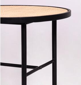 Hector Kulatý ratanový konferenční stolek Liten černo-hnědý