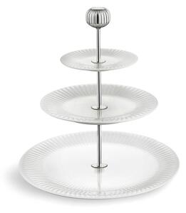Třípatrový bílý porcelánový etažér Kähler Design Hammershoi Etagere, ⌀ 28 cm