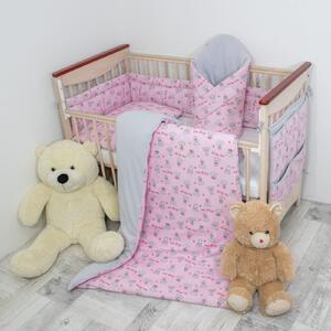 ESITO Dětské povlečení Teddy bears z Jersey - růžová / 100 x 135, 60 x 40 cm
