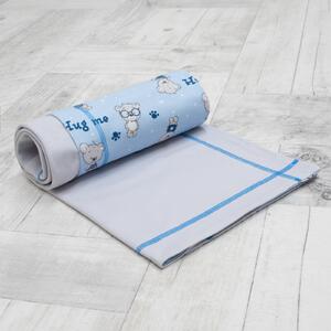 ESITO Letní dětská deka dvojitá Teddy bears - 75 x 100 cm / modrá