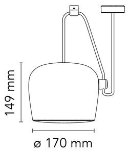 Flos F0095009 Aim small, bílé závěsné svítidlo pro připojení do stropní rozety, 12W LED 2700K, prům. 17cm