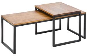 Moebel Living Set dvou sheeshamových konferenčních stolků Estico 100/40 cm
