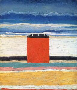 Malevich, Kazimir Severinovich - Obrazová reprodukce Red House, (35 x 40 cm)